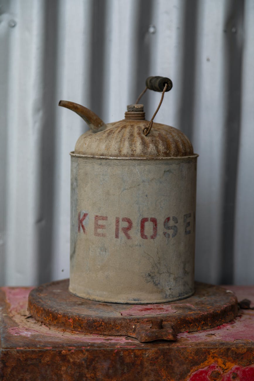 a vintage jug of kerosene oil